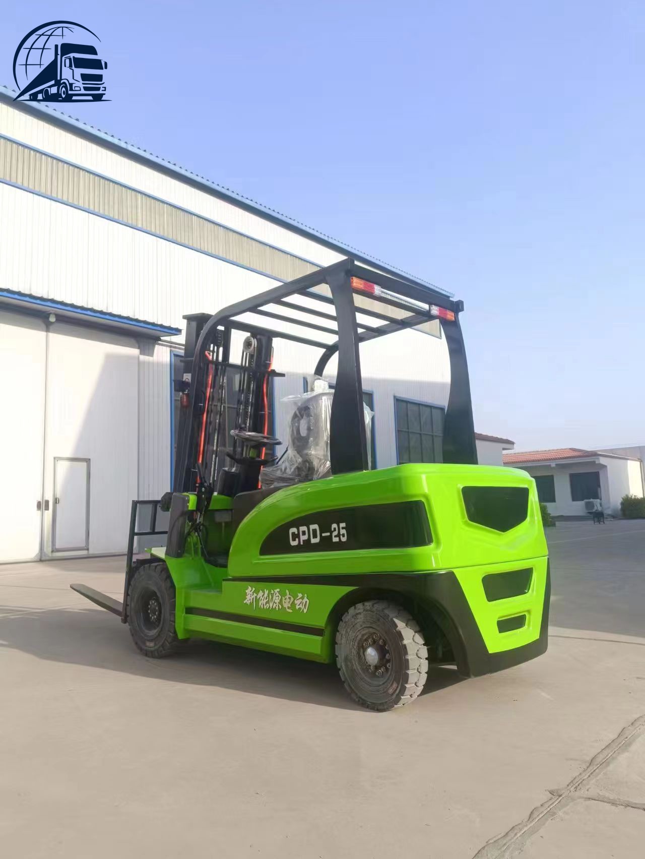 Chariot élévateur électrique CPD25 de 2,5 tonnes à 4 roues avec levée de 3 m, chariot élévateur à batterie