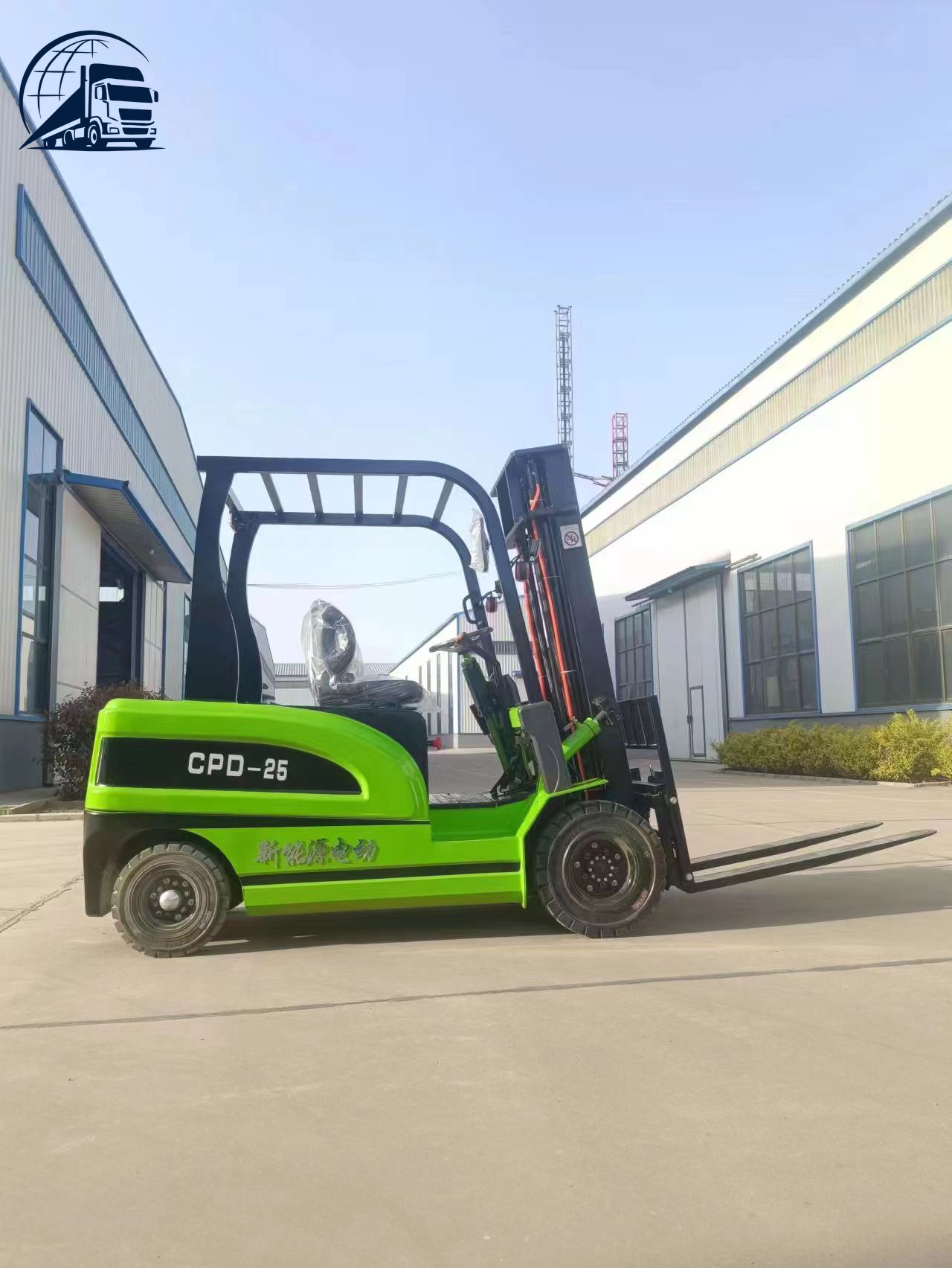 Chariot élévateur électrique CPD25 de 2,5 tonnes à 4 roues avec levée de 3 m, chariot élévateur à batterie