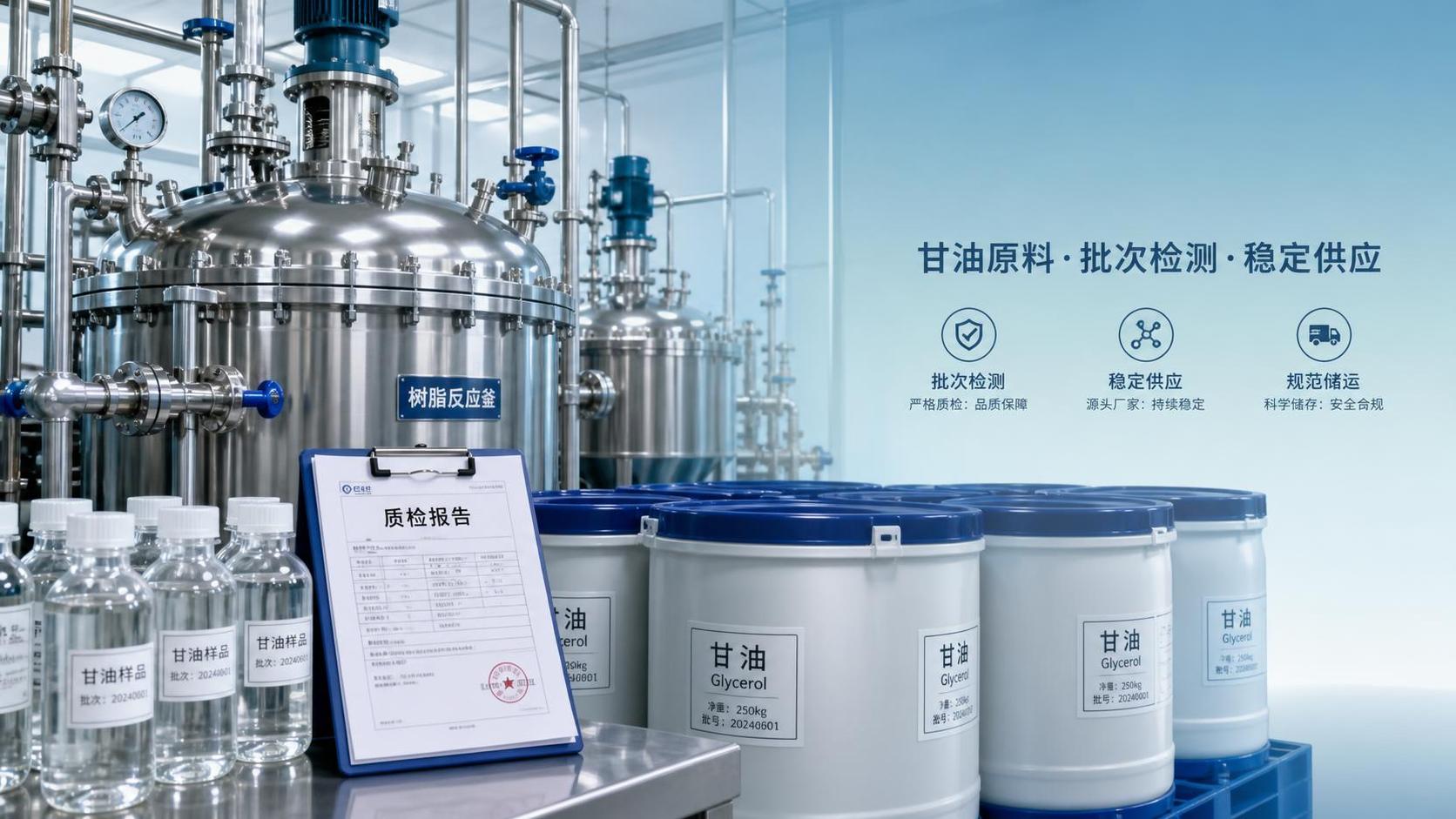 Elección de glicerol para la producción de resinas, anticongelantes e intermedios químicos