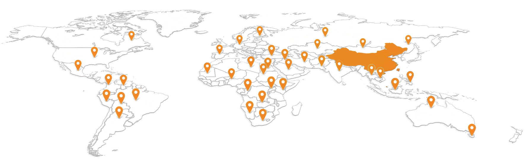 Global Reach · Serving 200+ Countries & Regions