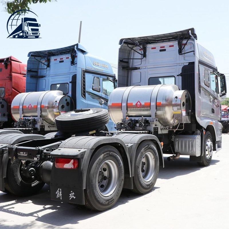 Тяжёлый грузовой тягач FAW J7, 600 л.с., 6x4, LNG, автоматическая коробка передач