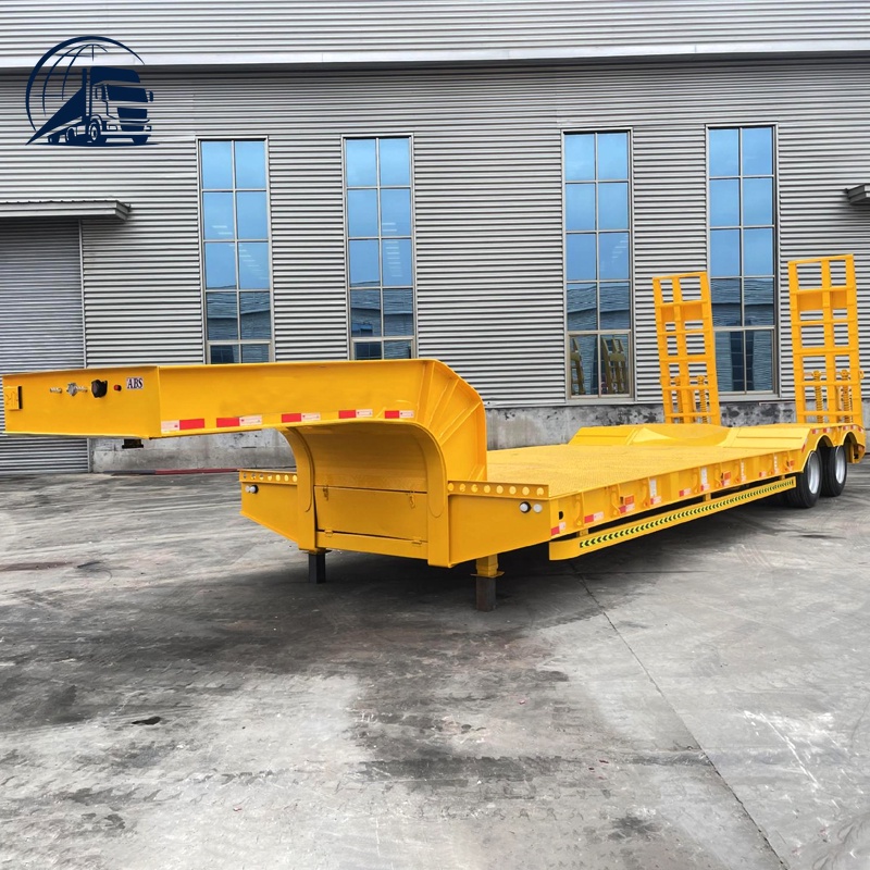 Semi-remorque surbaissée à 2 essieux, 50 tonnes