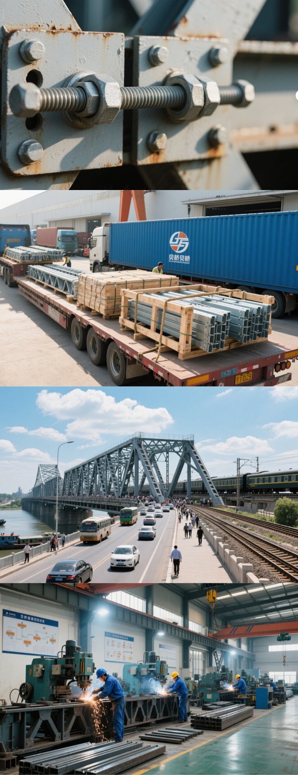 Heavy Duty Bailey Bridge - 12m Single/Double/Triple Truss, DIN/BS Compliance, Corrosion Resistant