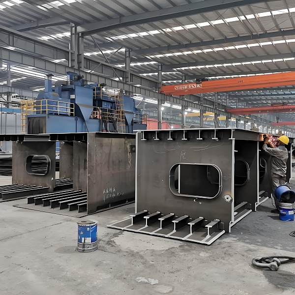 Railway steel structure bridge