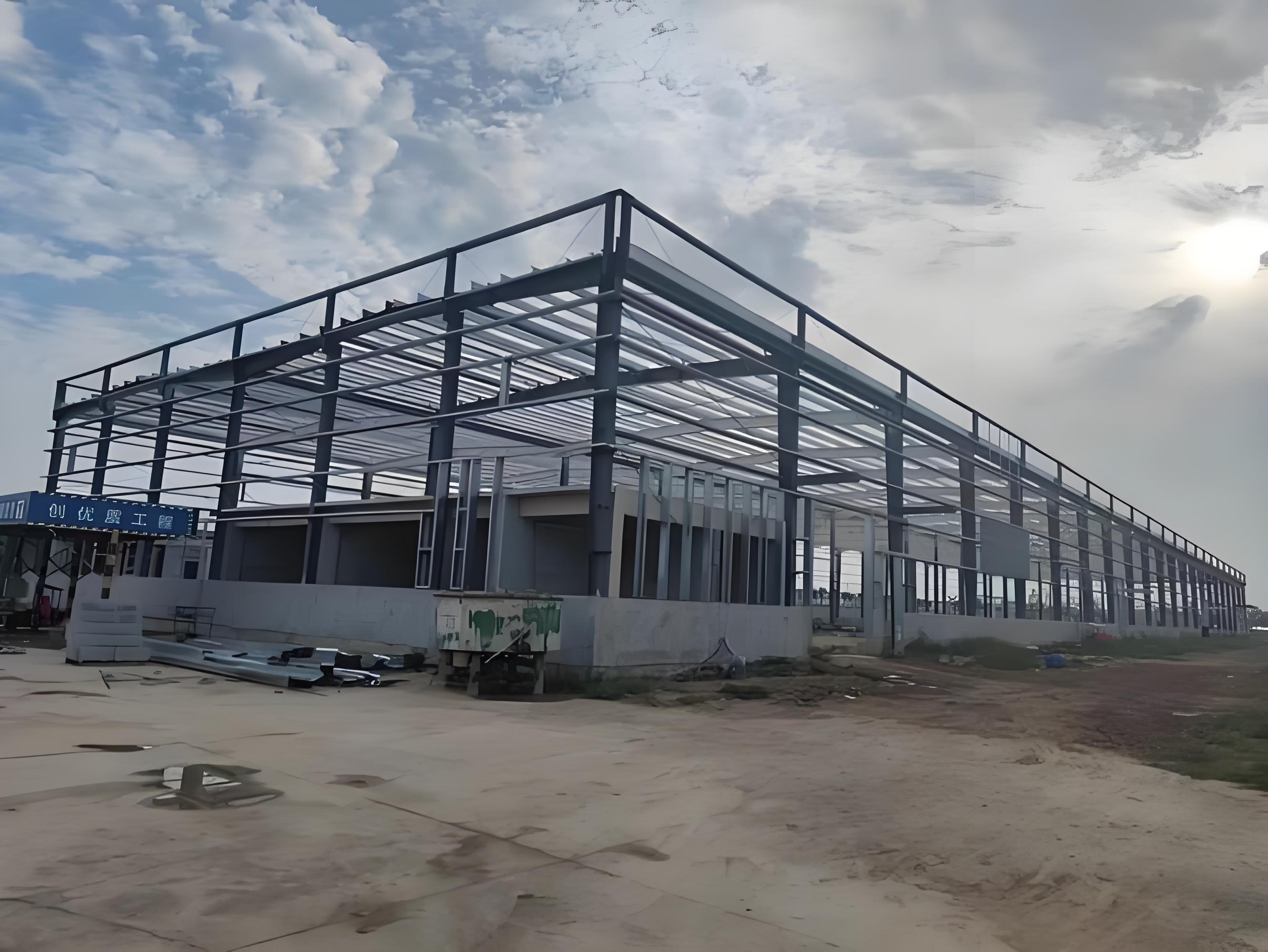 Multi-layer industrial steel structure building structure, suitable for shopping malls and commercial purposes