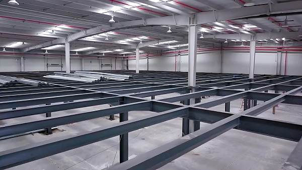 Multi-storey plant steel structure