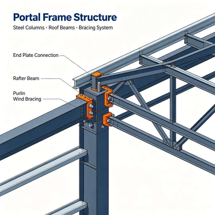 Portal Frame Steel Workshop System
