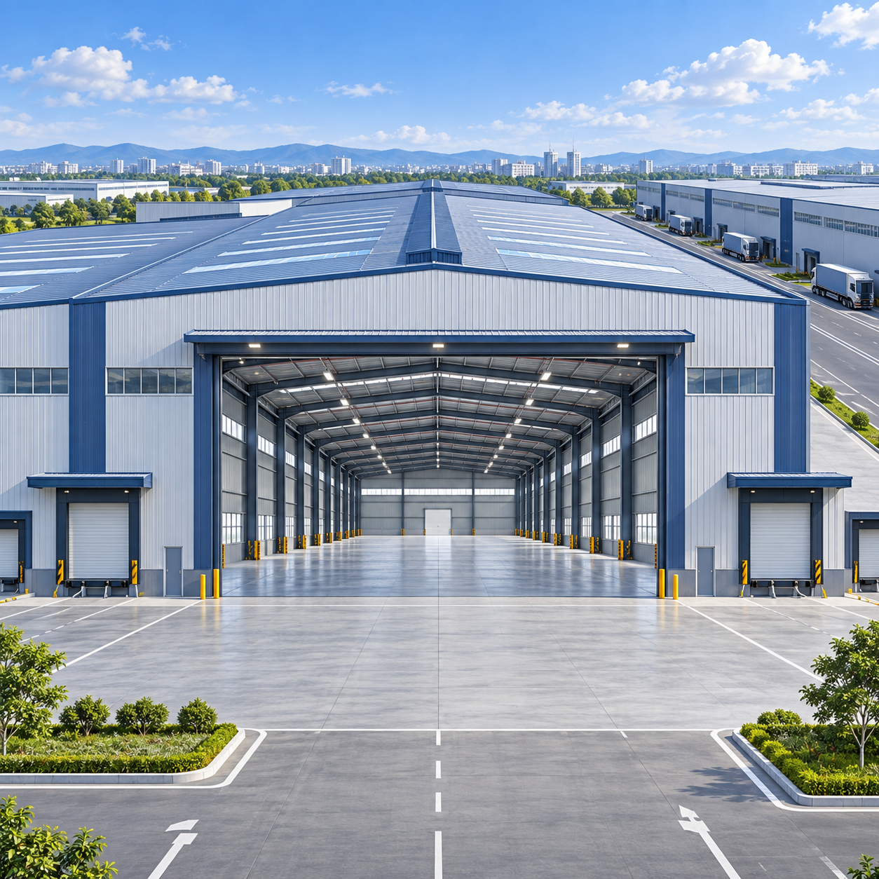 Portal Frame Steel Building Design for Cost-Effective Factory and Warehouse Space