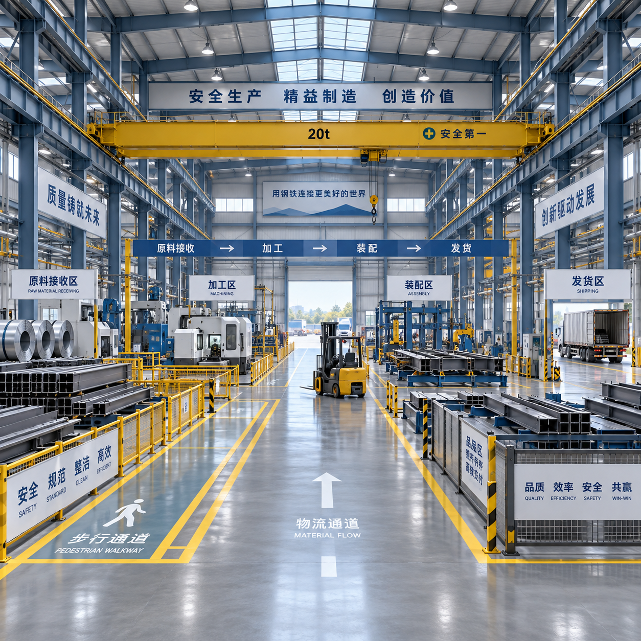 Steel Structure Workshop Layouts That Improve Safety and Production Throughput