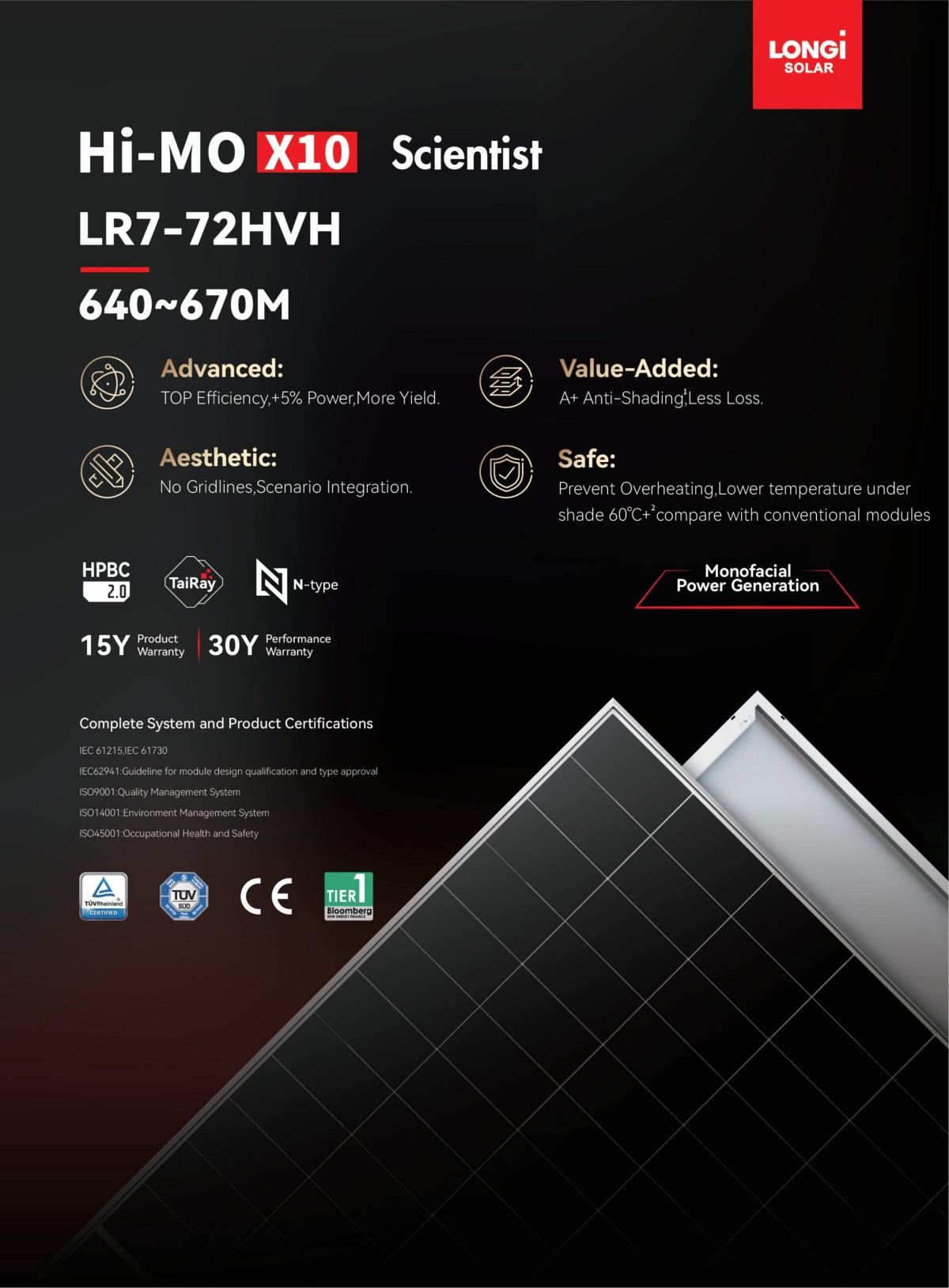 Hi-MO X10 Scientist LR7-72HVH 640~670M