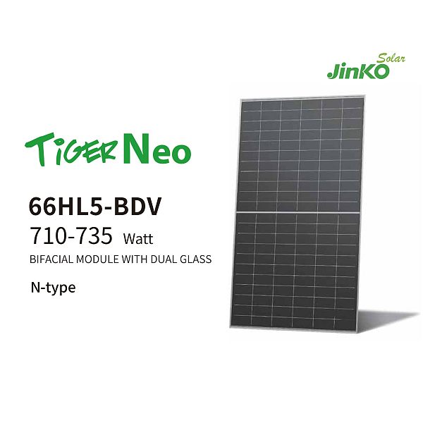 TiGER Neo 66HL5-BDV 710-735 watt BIFACIAL MODULE WITH DUAL GLASS