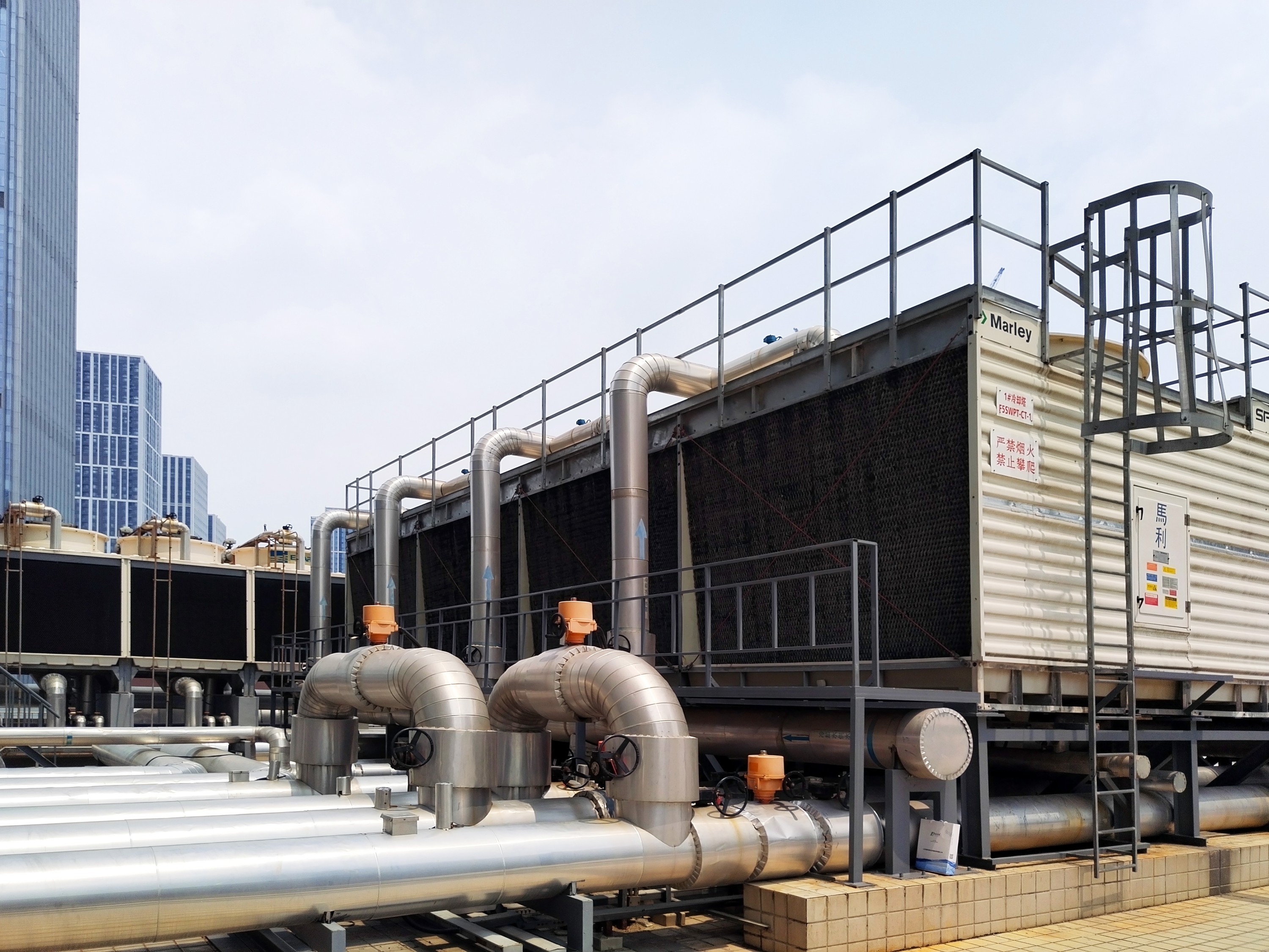 Système d’eau de circulation de climatisation centralisée d’une entreprise à Jinan