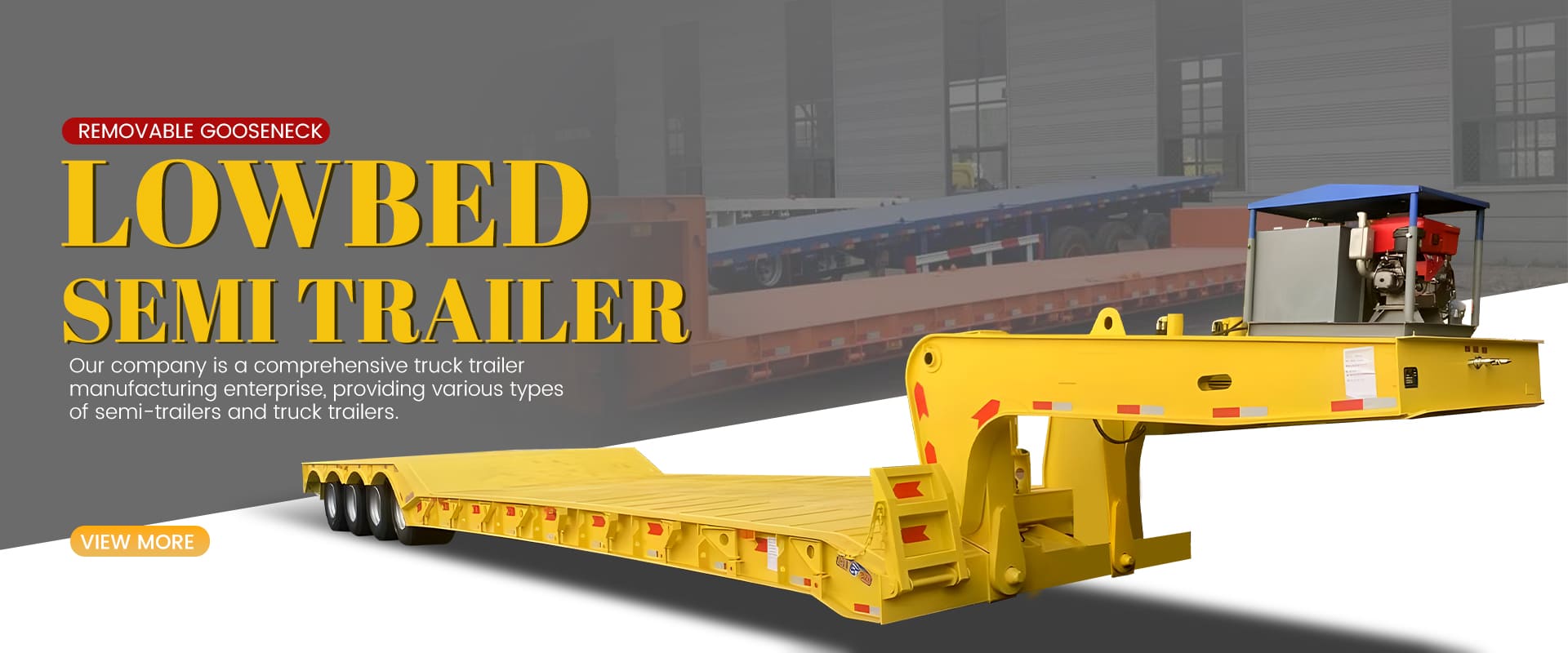 Detachable Equipment Lowboy Gooseneck Trailer