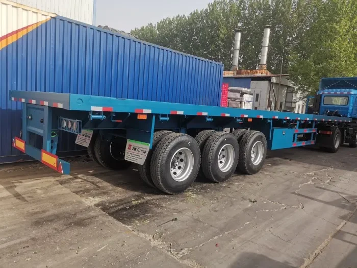 3 Axle 40 Feet Flatbed Flat Bed Semi Trailer