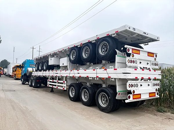 40 Ft 50 Ton Flatbed Container Semi Trailer