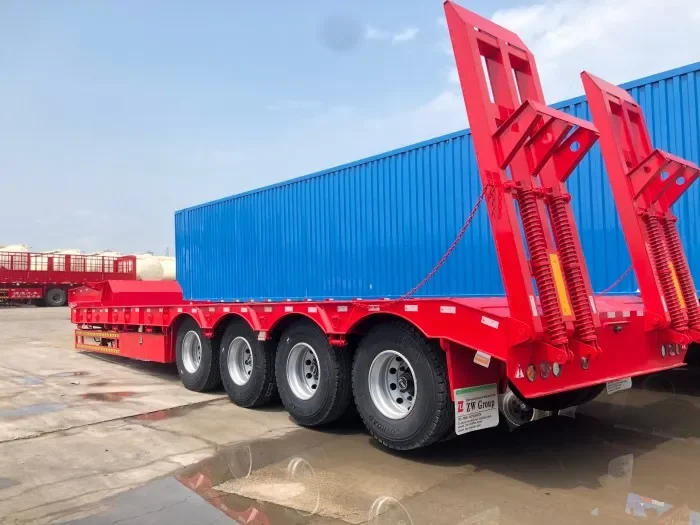 Lowboy Semi Truck Trailer