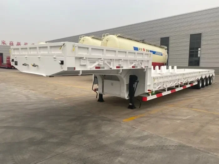 80 Ton Max Payload 4 Axles Low Bed Trailer