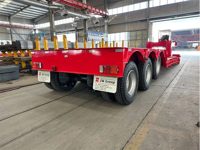 China Detachable Goose Neck Low Bed Semi Trailer