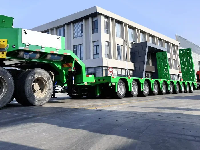 16m 10 Axles 150t Extendable Lowbed Cargo Trailer