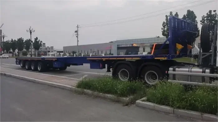 13.6m to 17m 5-Axle Extendable Flatbed Semi Trailer