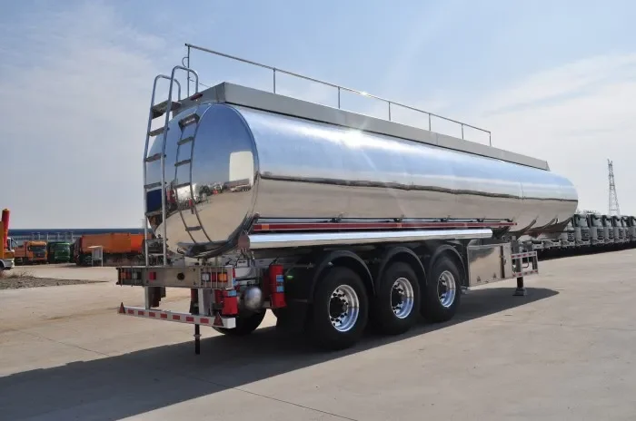 Polished Aluminum Fuel Tank Semi Trailer