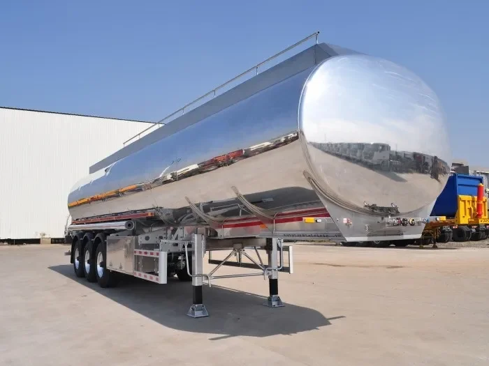 Polished Aluminum Fuel Tank Semi Trailer