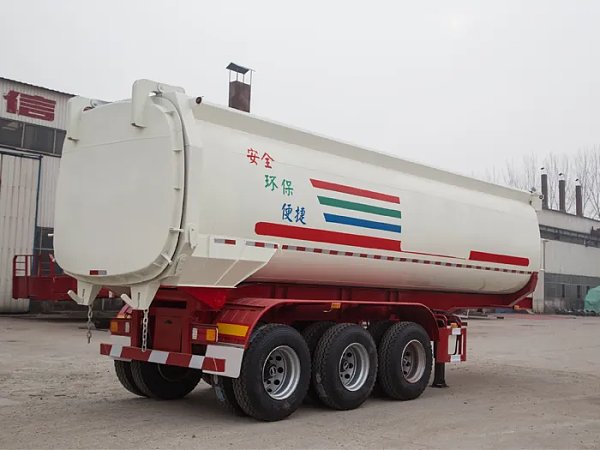 3 Axle End Dump Truck Semi Trailer