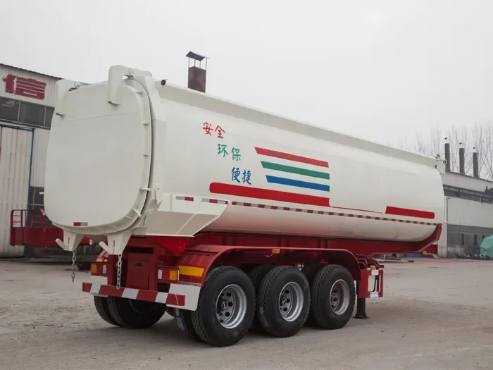 3 Axle End Dump Truck Semi Trailer