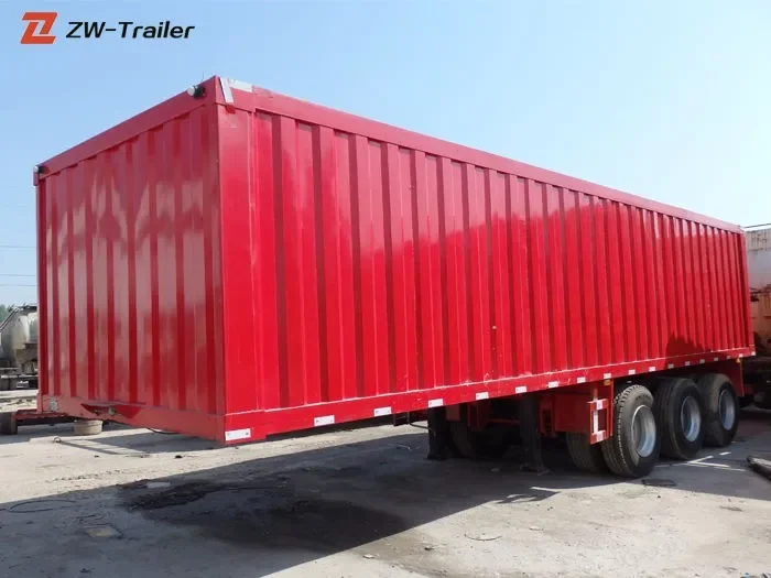 3 Axles Cargo Box Semi Trailer