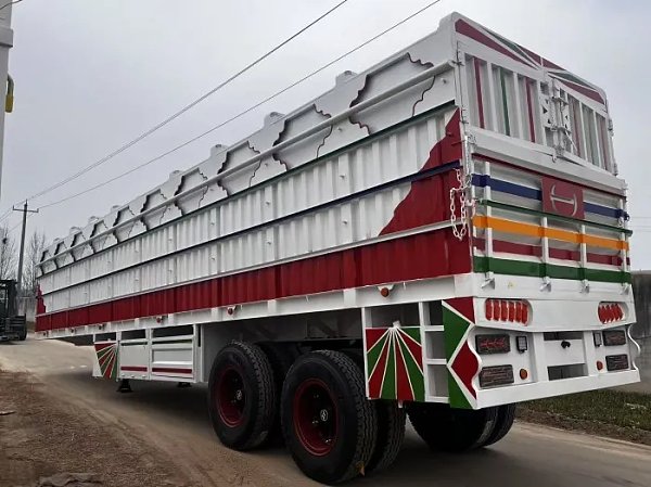 2 Axles Cargo Transport Fence Semi Trailer