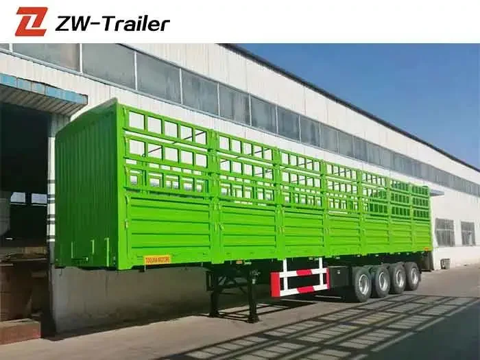 4 Axles Cargo Transportation Fence Semi Trailer