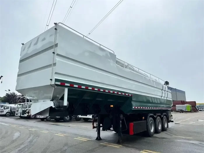 11m Long 3 Axles 30 Ton Bulk Feed Grain Trailer