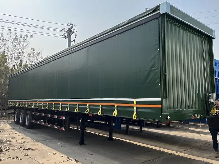Shandong 40ft Van Box Curtain Side Semi Trailer