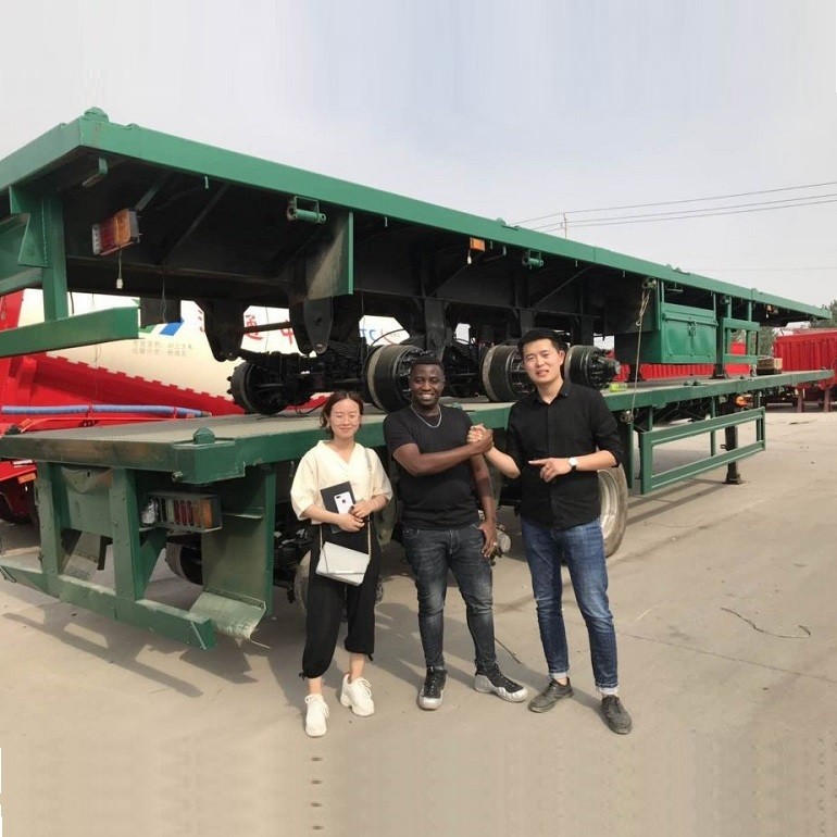 Used Tripple Tractor Trailers Flatbed Semi to Tanzania