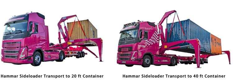 container side loader semi trailer container side loader semi trailer