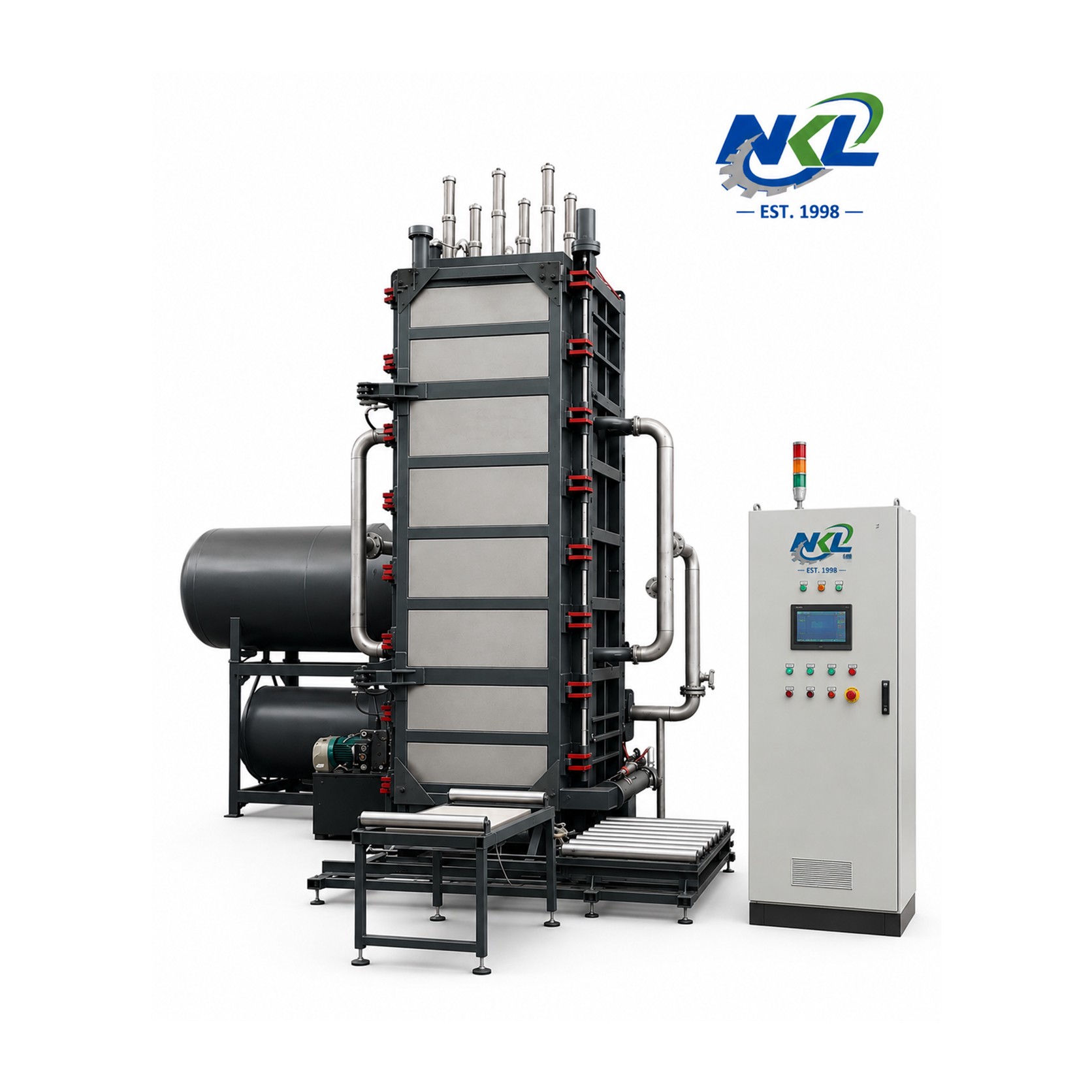 Máquina vertical de moldagem de blocos com vácuo