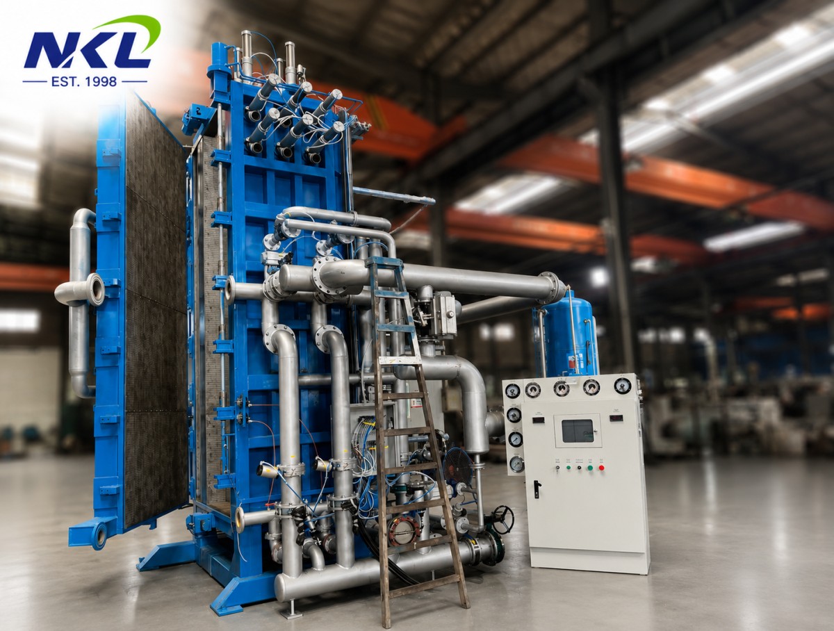 Máquina vertical de moldagem de blocos a vácuo com sistema ajustável