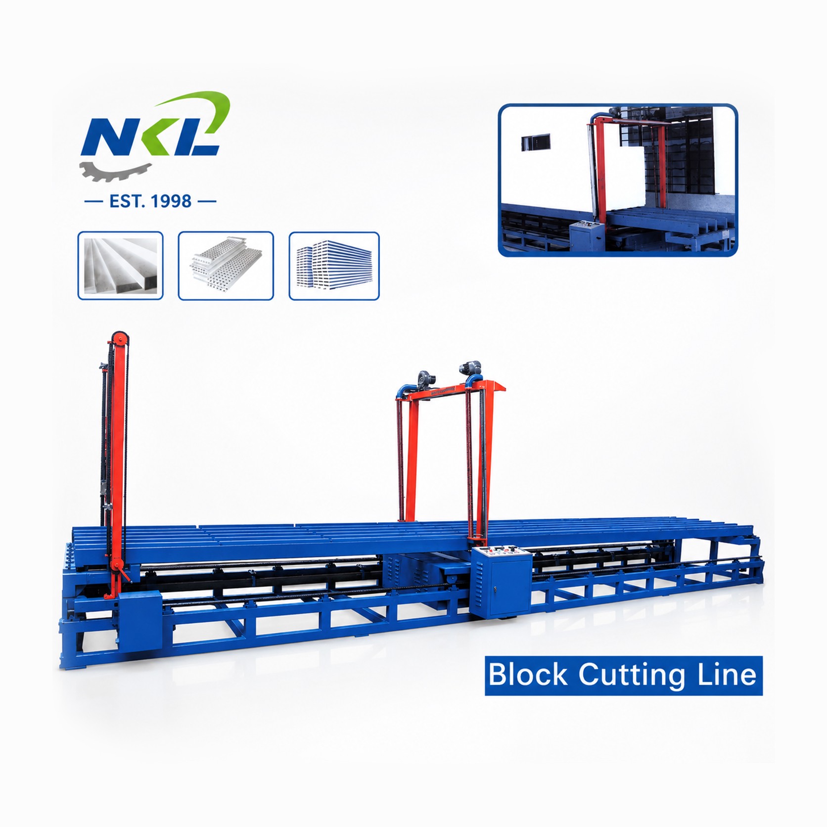 Máquina de corte de blocos NKL-KA200-600