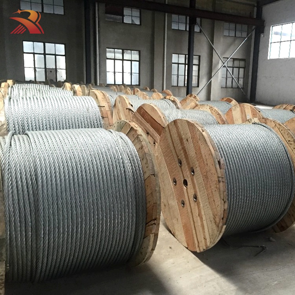 High Quality 6*12+7FC Structure Hot Dipped Galvanized Steel Wire Rope 10 mm in Wooden Reels