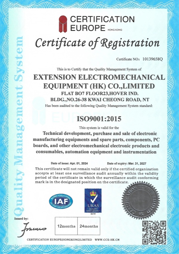 ISO900 sertifikası