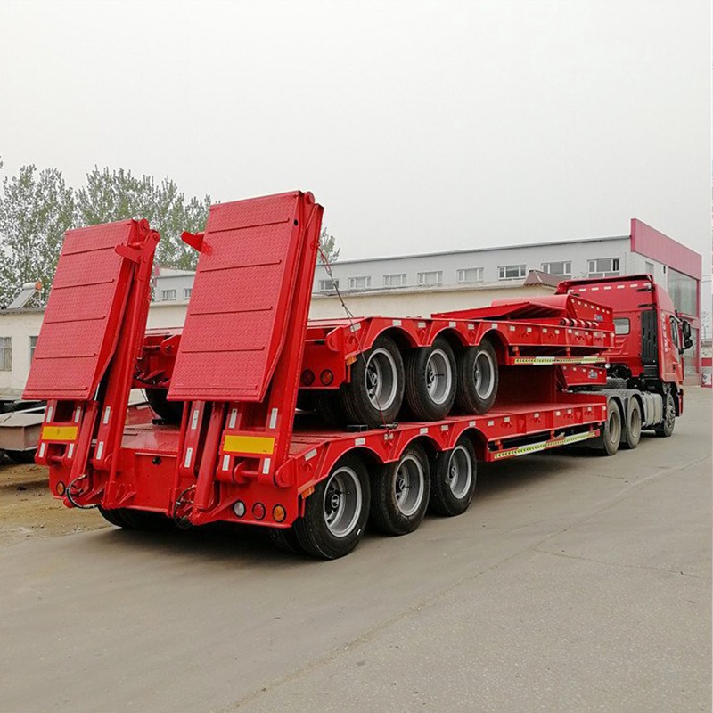 Previous Next 3 Axle 60 Tons Low Bed Semi-Trailer