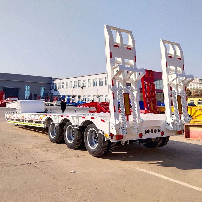 Previous Next 3 Axle 60 Tons Low Bed Semi-Trailer