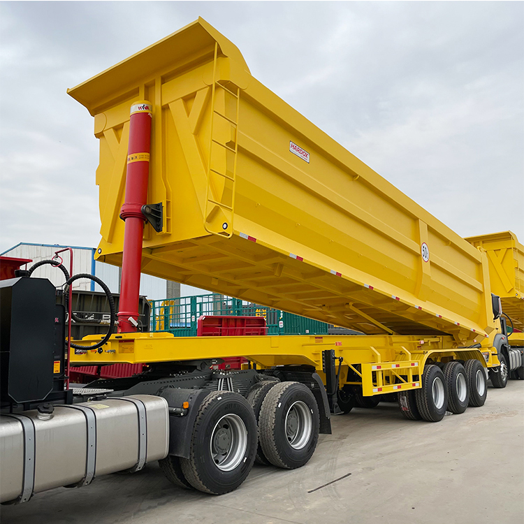 3 Axles 80 Tons U Shape Tipper Semi Trailer