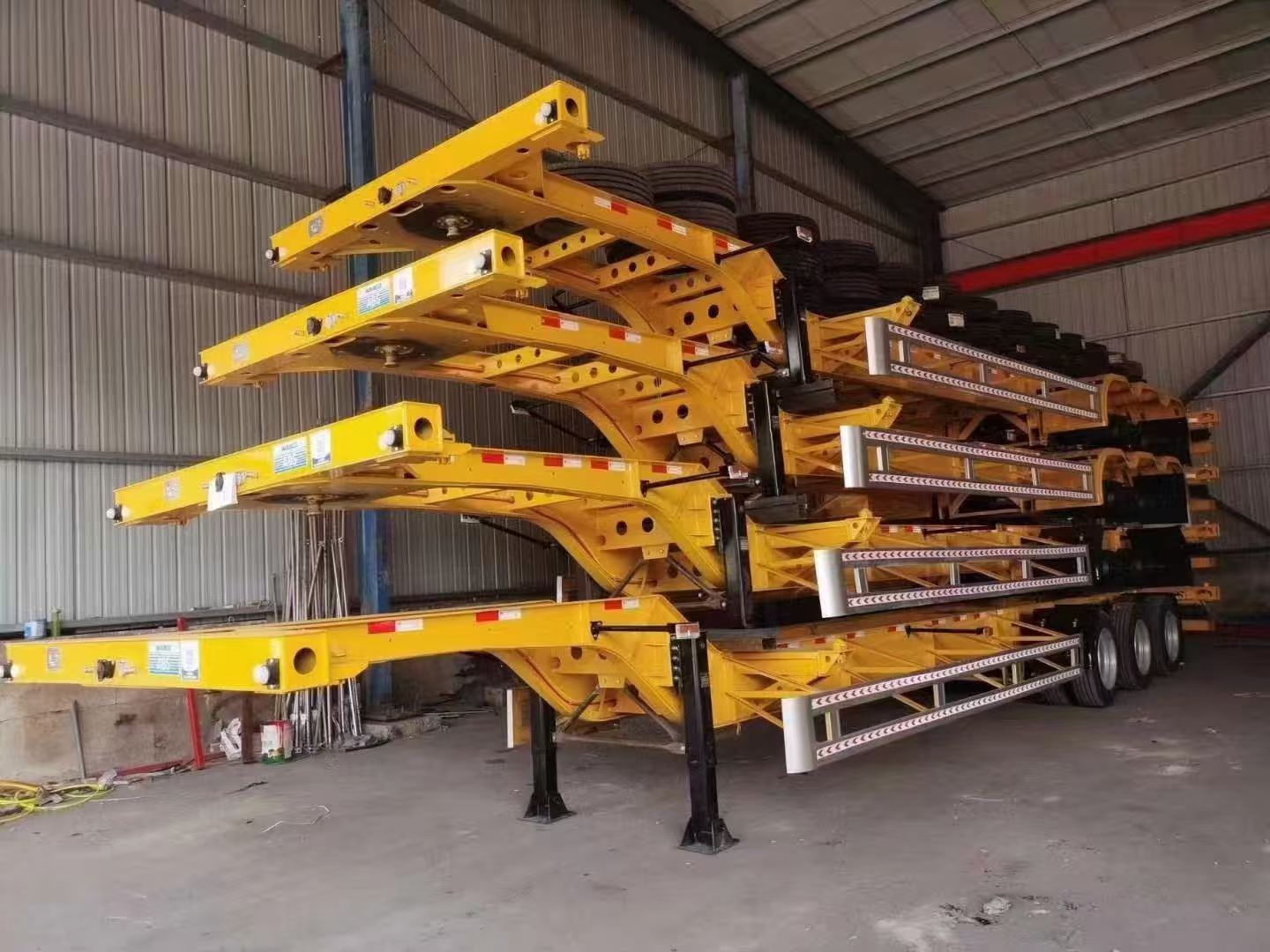 Heavy Truck 3 4 5 Axles Container Flatbed Trailer
