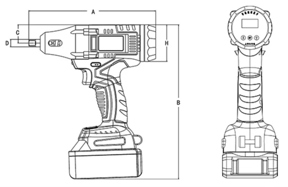 Integrated Battery Clutch Pulse Torque Wrench Integrated Battery Clutch Pulse Torque Wrench