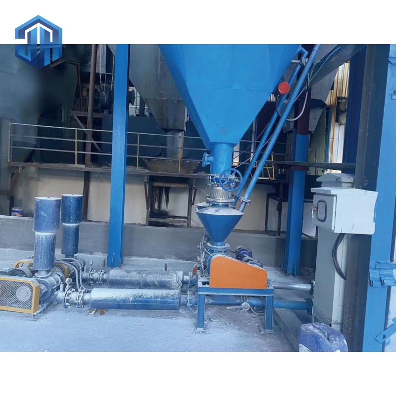 Positive-pressure pneumatic conveying