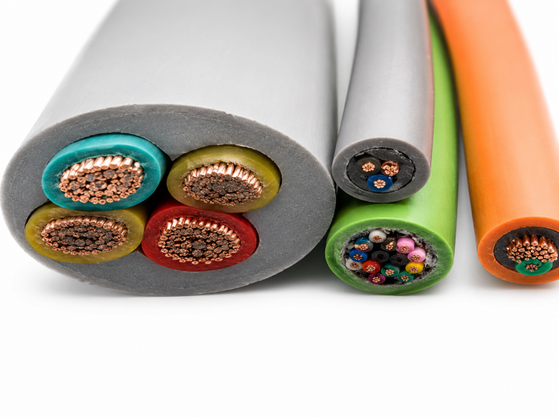 Rubber-sheathed Cables