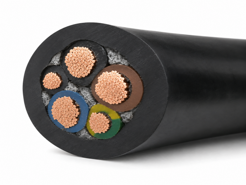 Rubber-sheathed Cables