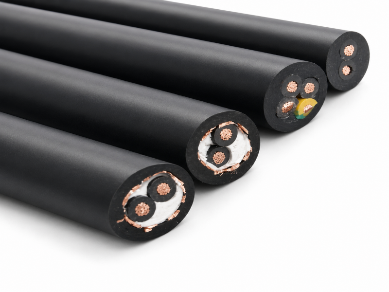 Rubber-sheathed Cables