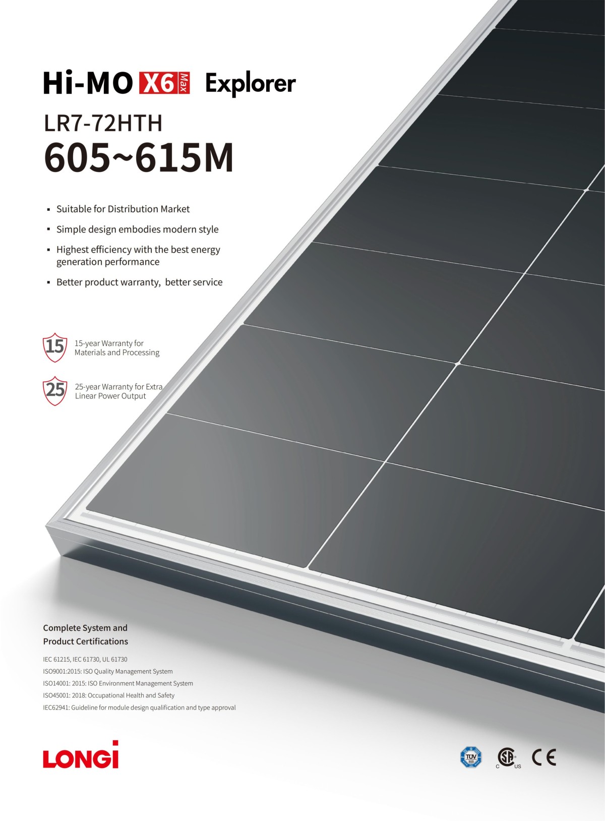Hi-MO X6 Max Explorer LR7-72HTH 605~615M